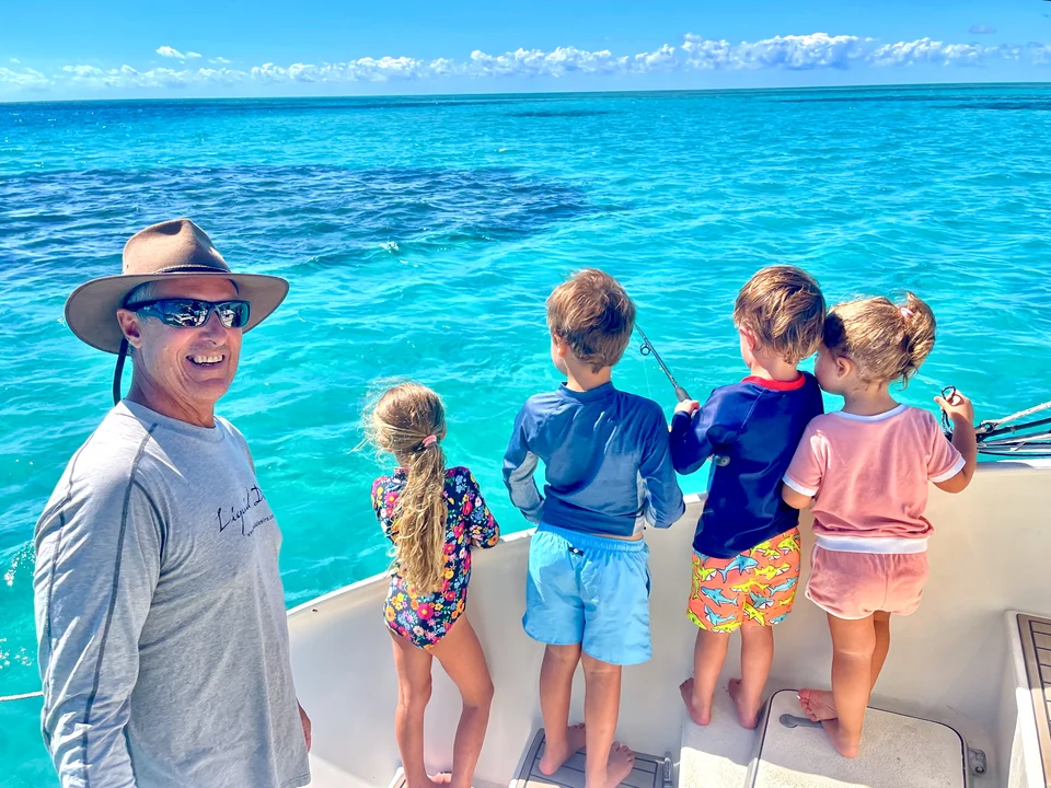 Watching the reef from the deck