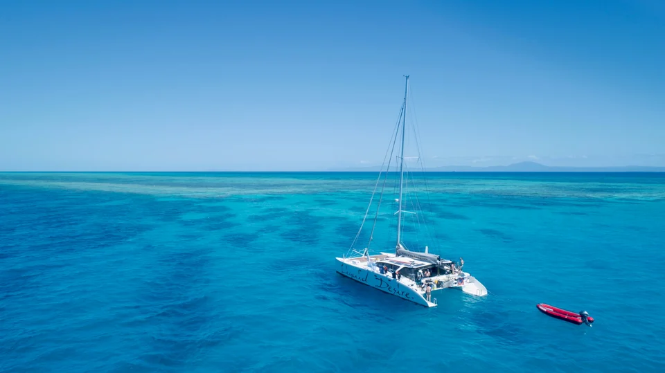 Liquid Desire on open blue water
