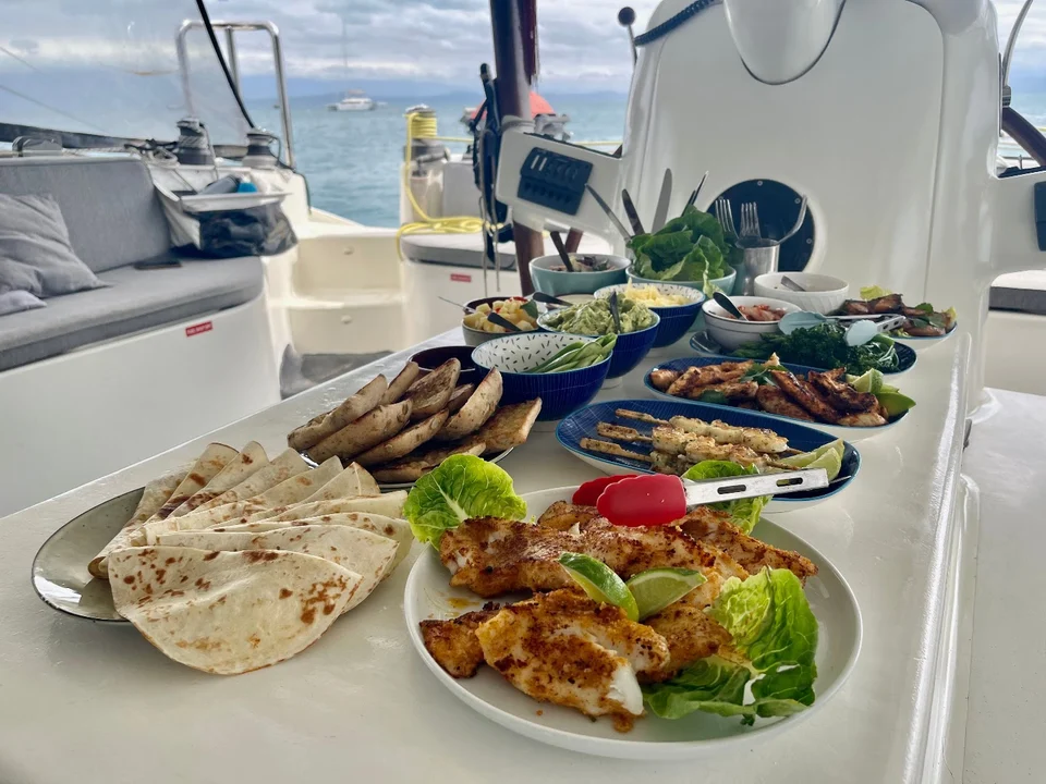 Lunch with a view over the water